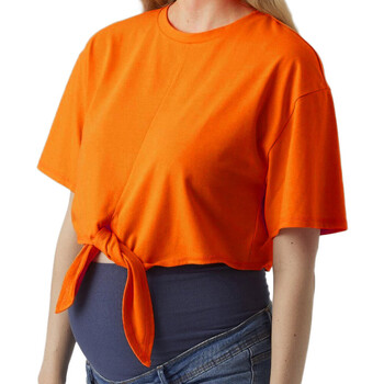 Textiel Dames T-shirts & Polo’s Mamalicious  Orange