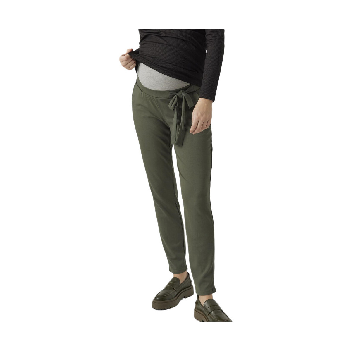 Textiel Dames Broeken / Pantalons Mamalicious  Groen