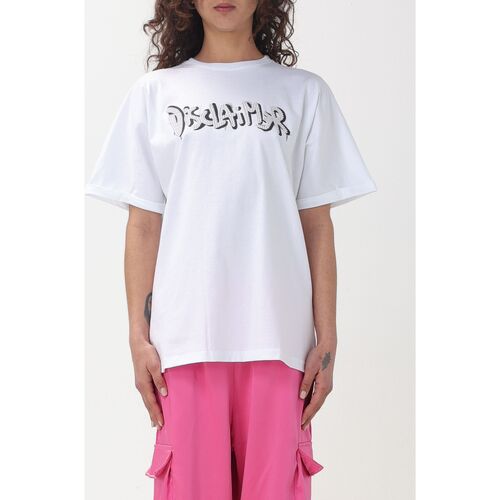 Textiel Dames T-shirts & Polo’s Disclaimer 24EDS54316 BIANCO Wit