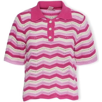 Textiel Dames Tops / Blousjes Y.a.s YAS Furo Knit S/S - Birch/Pastel Lavender Beige