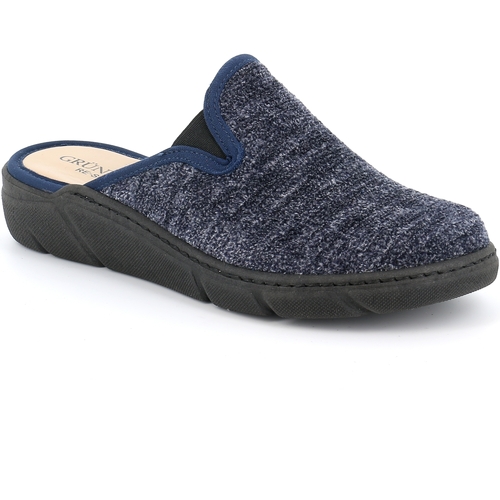 Schoenen Dames Leren slippers Grunland DSG-CI2552 Blauw