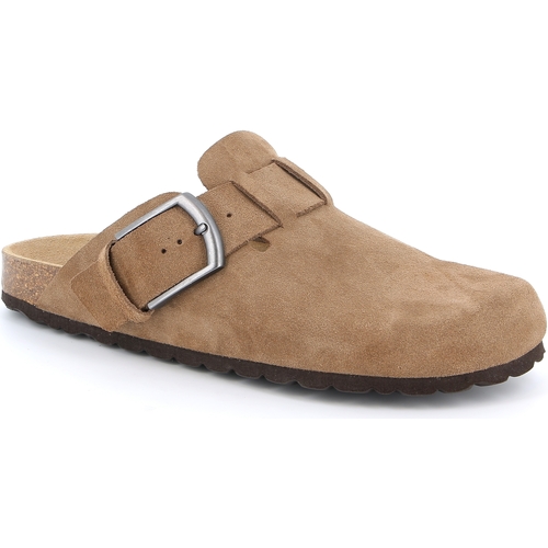 Schoenen Heren Leren slippers Grunland DSG-CB3474 Brown