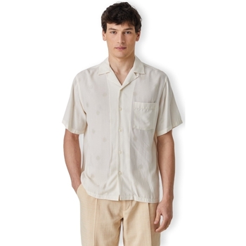 Textiel Heren Overhemden lange mouwen Portuguese Flannel Modal Dots Shirt - White Wit