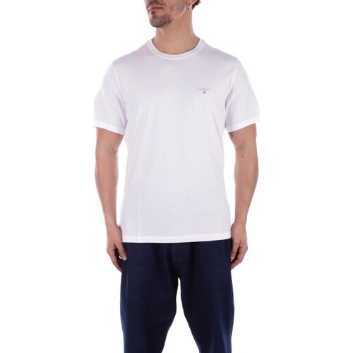 Textiel Heren T-shirts korte mouwen Barbour MTS0670 Wit