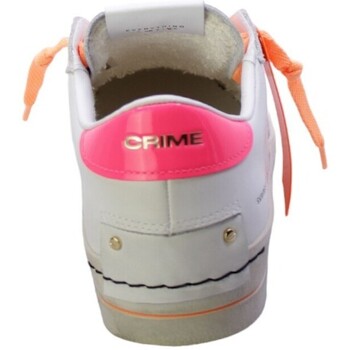 Crime London Sneakers Donna Bianco/Fuxia SK8 Deluxe 27103 Wit