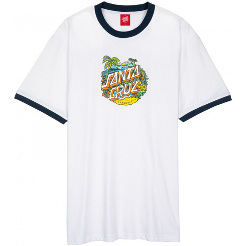 Textiel Heren T-shirts & Polo’s Santa Cruz Aloha dot front ringer Wit