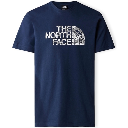 Textiel Heren T-shirts & Polo’s The North Face Woodcut Dome T-Shirt - Summit Navy Blauw
