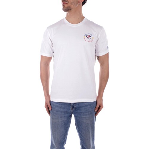 Textiel Heren T-shirts korte mouwen Mc2 Saint Barth POT0001 Wit