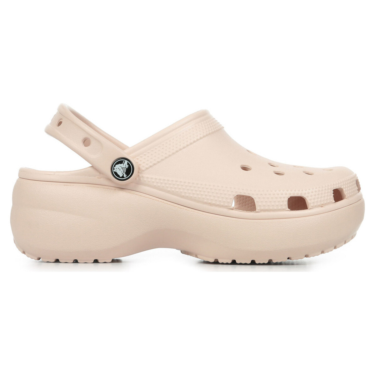 Schoenen Leren slippers Crocs Classic Platform Clog W Roze