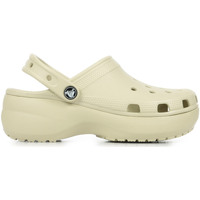 Schoenen Dames Leren slippers Crocs Classic Platform Clog W Beige