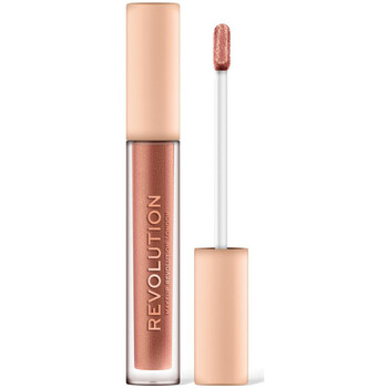 schoonheid Dames Lipgloss Makeup Revolution Metallic Nude Gloss Collectie - Lingerie Brown