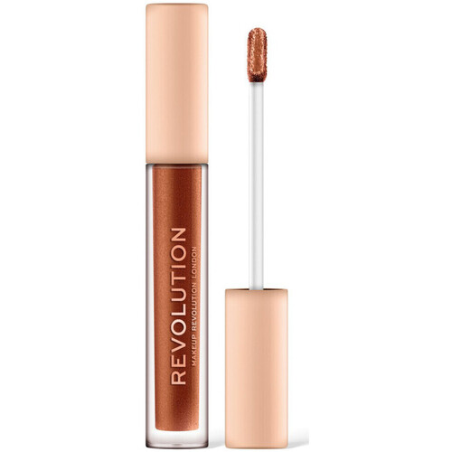 schoonheid Dames Lipgloss Makeup Revolution Metallic Nude Gloss Collectie - Corset Brown