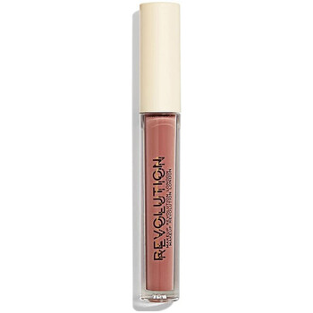 schoonheid Dames Lipgloss Makeup Revolution Metallic Nude Gloss Collectie - Skinny Dip Roze
