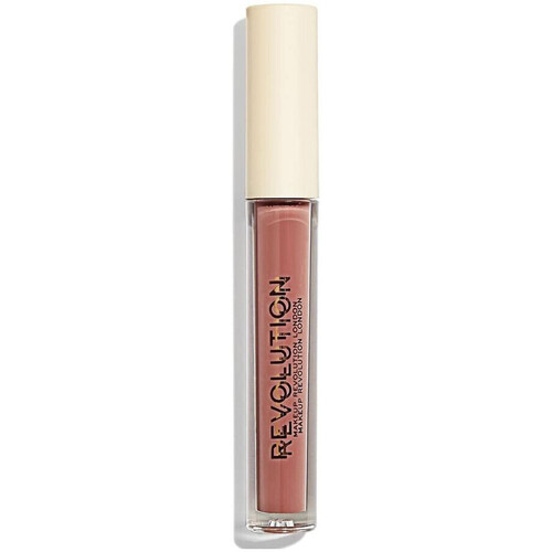 schoonheid Dames Lipgloss Makeup Revolution Metallic Nude Gloss Collectie - Skinny Dip Roze
