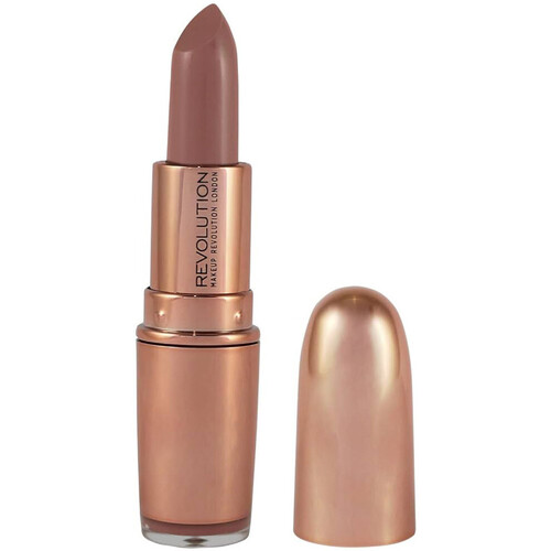 schoonheid Dames Lipstick Makeup Revolution Roségouden Lippenstift - Chauffeur Brown