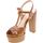 Schoenen Dames Sandalen / Open schoenen Lorenzo Mari Sandalo Donna Cuoio Magnolia-01 Brown