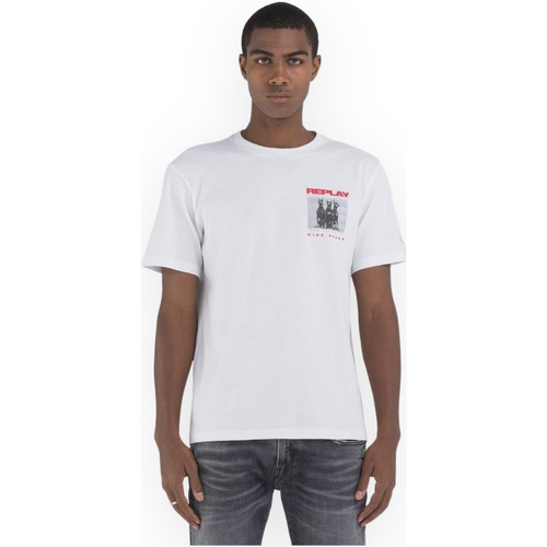 Textiel Heren T-shirts & Polo’s Replay M676600022662 001 Wit