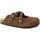 Schoenen Dames Leren slippers Grunland GRU-ZAL-CB1684-MA Brown