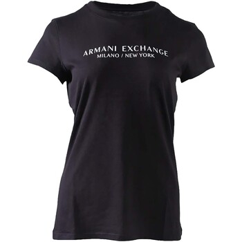 Textiel Dames T-shirts & Polo’s EAX T-Shirt Zwart