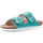 Schoenen Dames Leren slippers Colors of California Bio With Multicolor Waves Uppe Groen