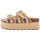 Schoenen Dames Leren slippers Colors of California Platform Sandal In Raffia Brown