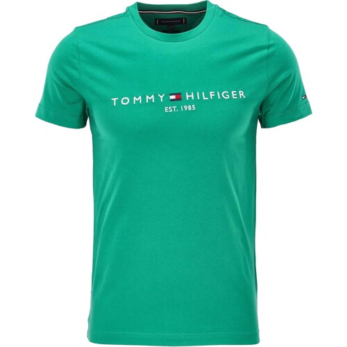 Textiel Heren T-shirts & Polo’s Tommy Hilfiger Tommy Logo Tee Groen