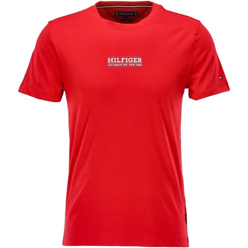 Textiel Heren T-shirts & Polo’s Tommy Hilfiger Small Hilfiger Tee Rood