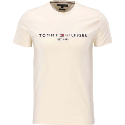 Textiel Heren T-shirts korte mouwen Tommy Hilfiger Tommy Logo Tee Beige