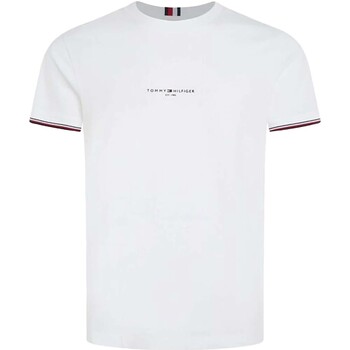 Textiel Heren T-shirts korte mouwen Tommy Hilfiger Tommy Logo Tipped Te Wit