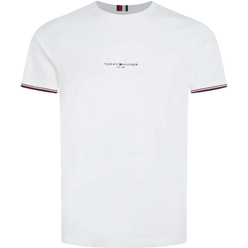 Textiel Heren T-shirts & Polo’s Tommy Hilfiger Tommy Logo Tipped Te Wit