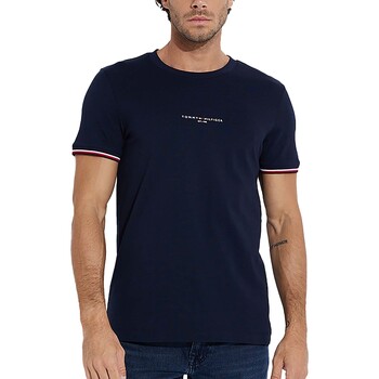 Textiel Heren T-shirts korte mouwen Tommy Hilfiger Tommy Logo Tipped Te Blauw