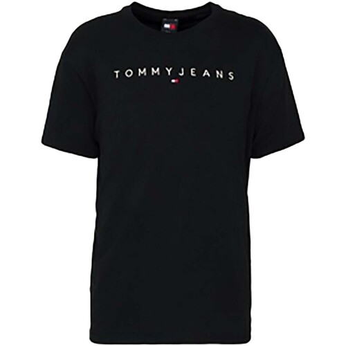 Textiel Heren T-shirts & Polo’s Tommy Jeans Tjm Reg Linear Logo Zwart