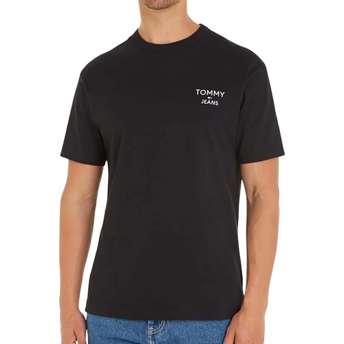 Textiel Heren T-shirts & Polo’s Tommy Jeans Tjm Reg Corp Tee Ext Zwart