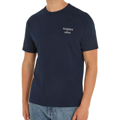 Textiel Heren T-shirts & Polo’s Tommy Jeans Tjm Reg Corp Tee Ext Blauw