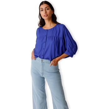 Textiel Dames Tops / Blousjes Skfk Tilde Shirt - Royal Blue Blauw