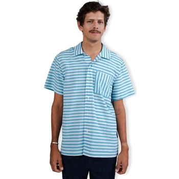 Textiel Heren Overhemden lange mouwen Brava Fabrics Stripes Shirt - Blue Wit