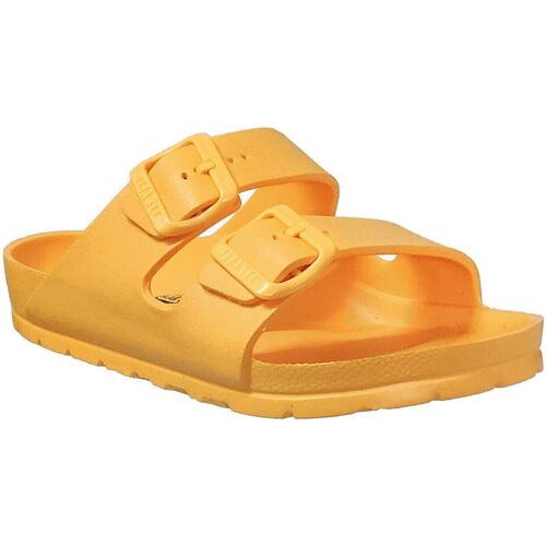 Schoenen Dames Leren slippers Plakton Wanda Orange