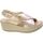 Schoenen Dames Sandalen / Open schoenen Enval Sandalo Donna Taupe Laminato 5783733 Beige