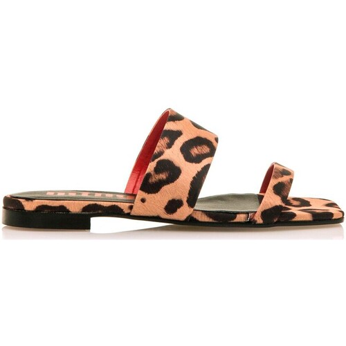 Schoenen Dames Leren slippers MTNG 35243 Brown