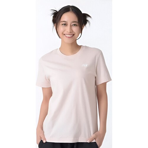 Textiel Dames T-shirts korte mouwen New Balance 34273 ROSA