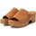 Schoenen Dames Leren slippers Carmela 32613 Beige