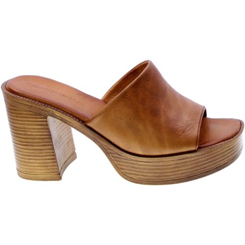 Schoenen Dames Sandalen / Open schoenen Tsakiris Mallas Mules Donna Cuoio Cecilia-836 Brown