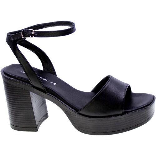 Schoenen Dames Sandalen / Open schoenen Tsakiris Mallas Sandalo Donna Nero Cecilia-844 Zwart
