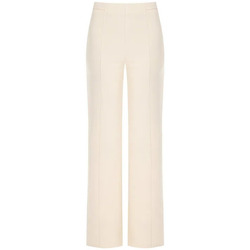 Textiel Dames Broeken / Pantalons Rinascimento CFC0117408003 Blanc crème