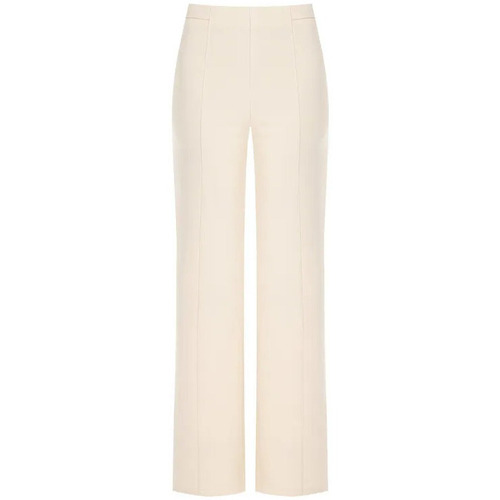Textiel Dames Broeken / Pantalons Rinascimento CFC0117408003 Blanc crème