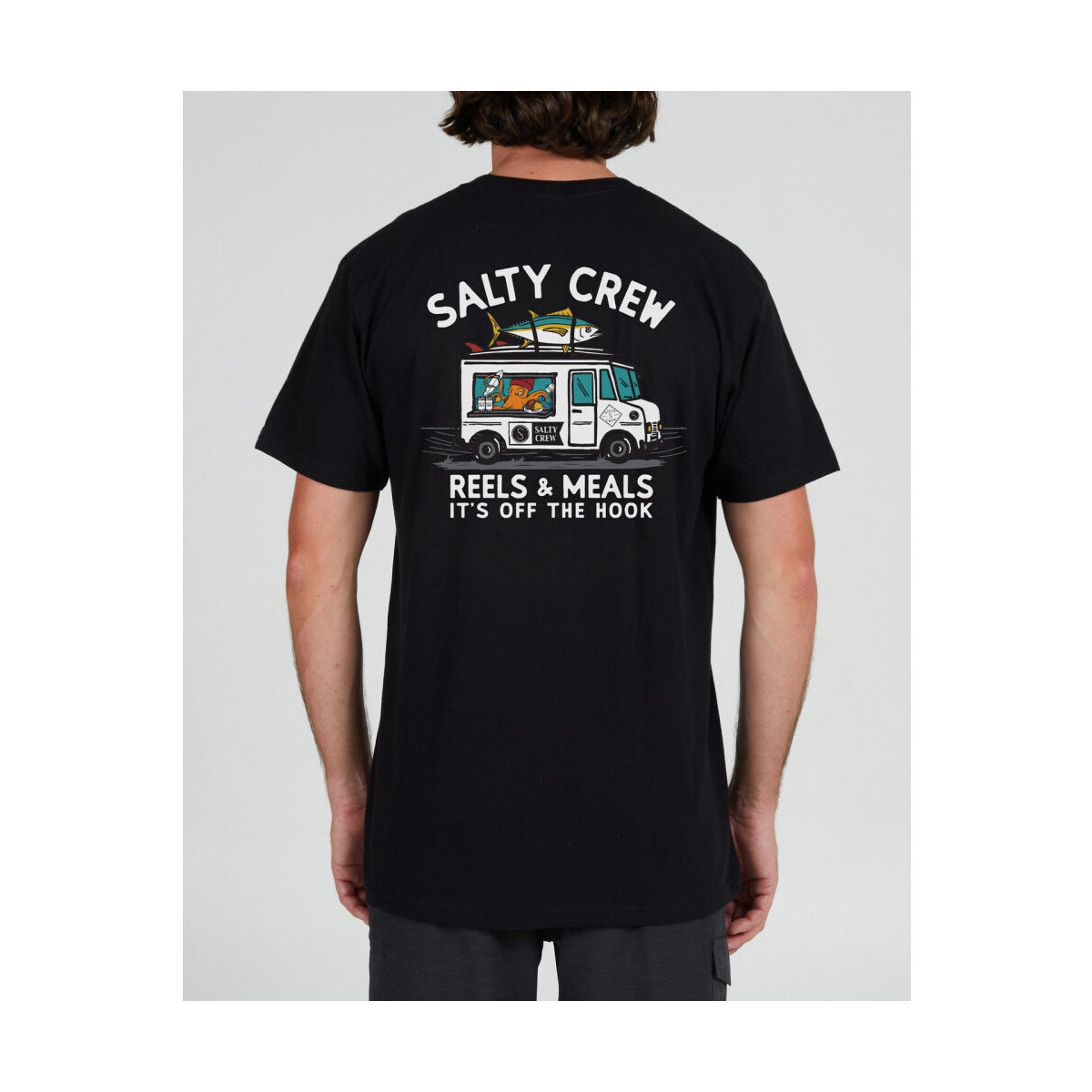 Textiel Heren T-shirts & Polo’s Salty Crew Reels & meals premium s/s tee Zwart