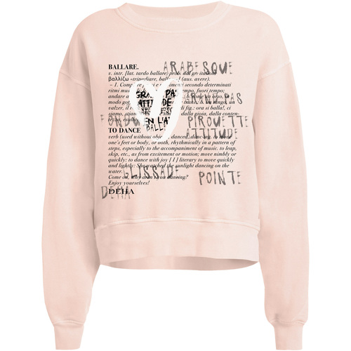 Textiel Dames Fleece Deha Comfy Graphic Sweatshirt Roze