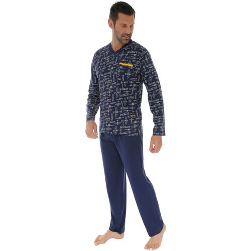 Textiel Heren Pyjama's / nachthemden Christian Cane HERODIAN Blauw