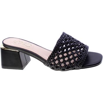 Schoenen Dames Leren slippers Exé Shoes Mules Donna Nero Carmen-346 Zwart