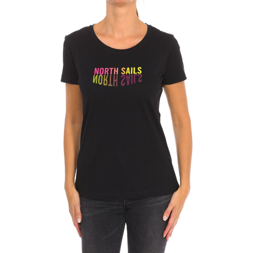 Textiel Dames T-shirts korte mouwen North Sails 9024290-999 Zwart
